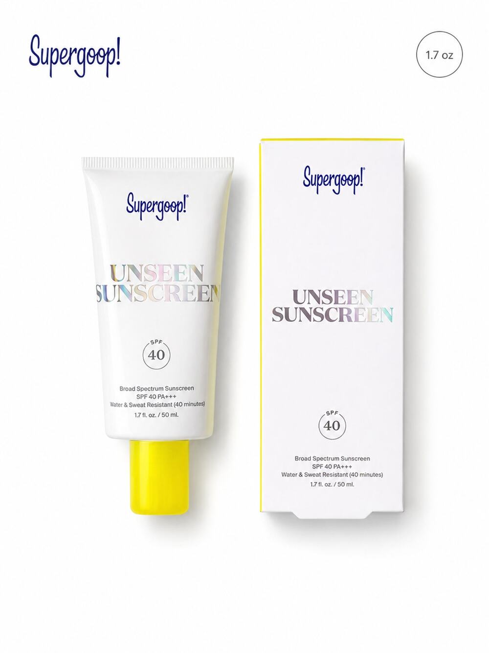 Supergoop! Unseen Sunscreen SPF 40 1.7 oz Broad Spectrum Exp 04/27
